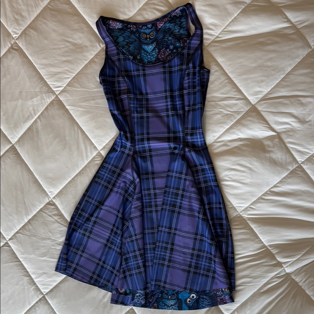 BlackMilk Tartan Purple vs Midnight Owl Inside Out Dress